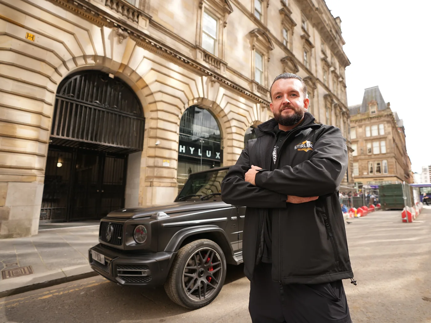 Stirling's Security supervisor on a city centre deployment in Glasgow
